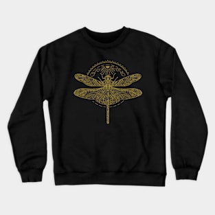 Vintage Golden Dragongfly Crewneck Sweatshirt